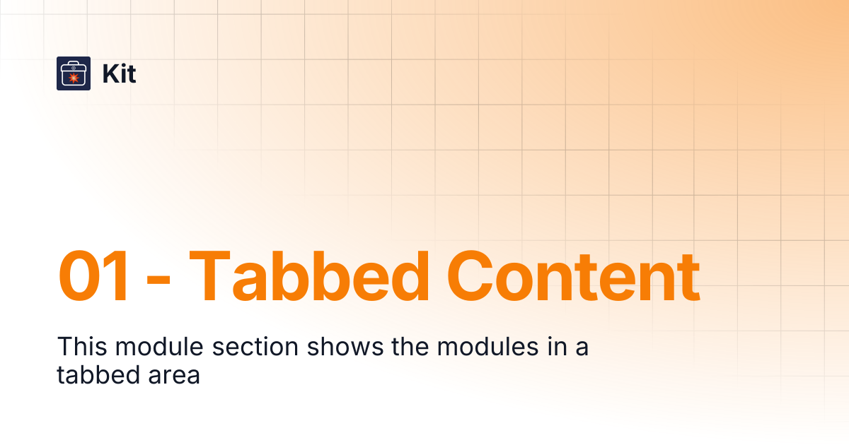 01 - Tabbed Content | Kit